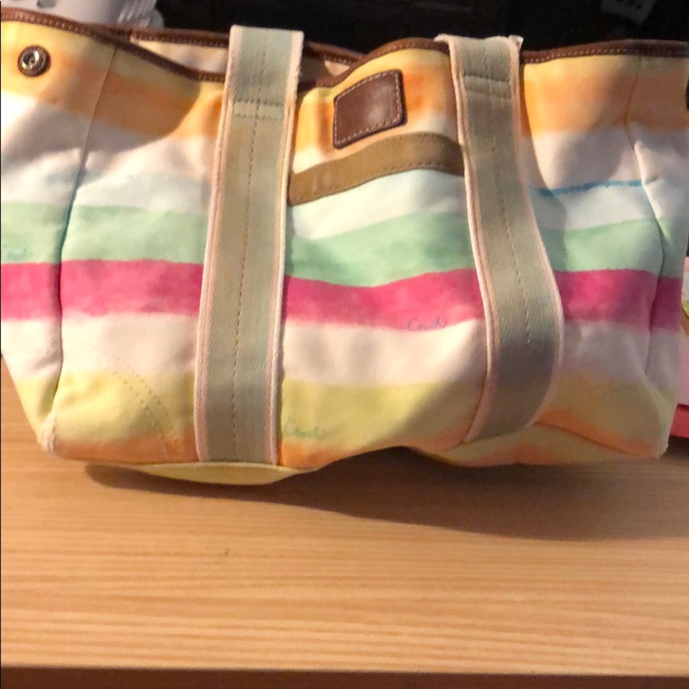 A coach bag in good condition.